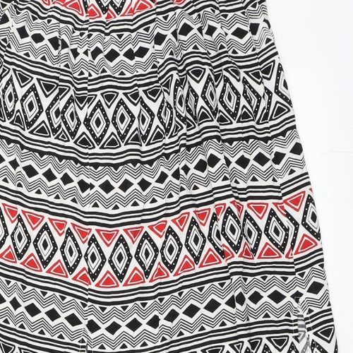 Atmosphere Womens White Geometric  Maxi Skirt Size 14