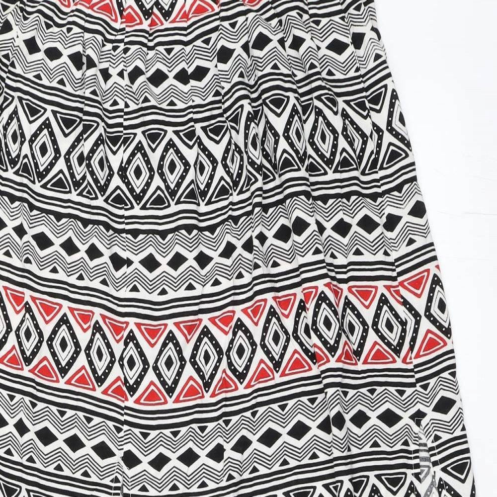 Atmosphere Womens White Geometric  Maxi Skirt Size 14