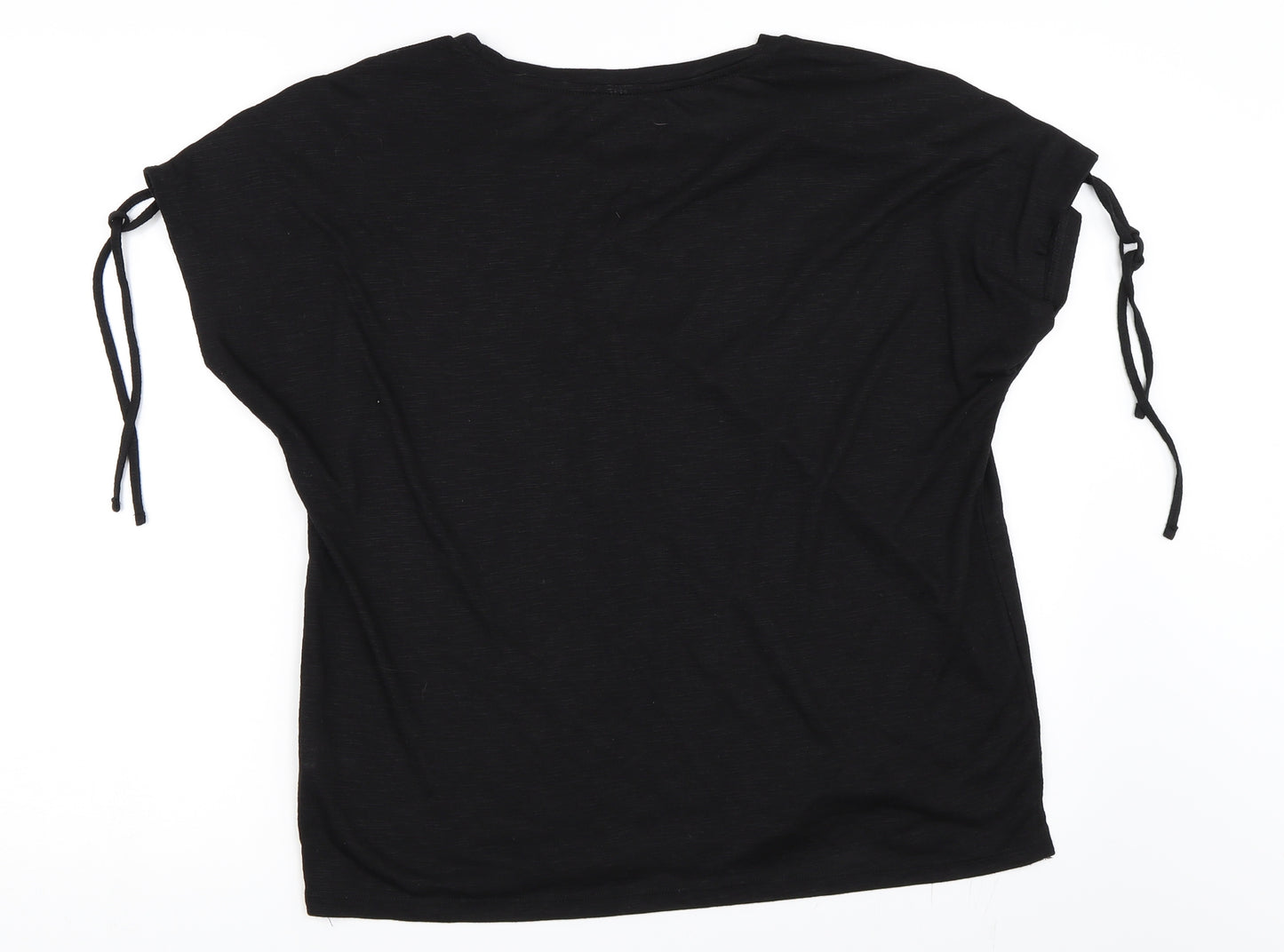 Papaya Womens Black   Basic T-Shirt Size 14