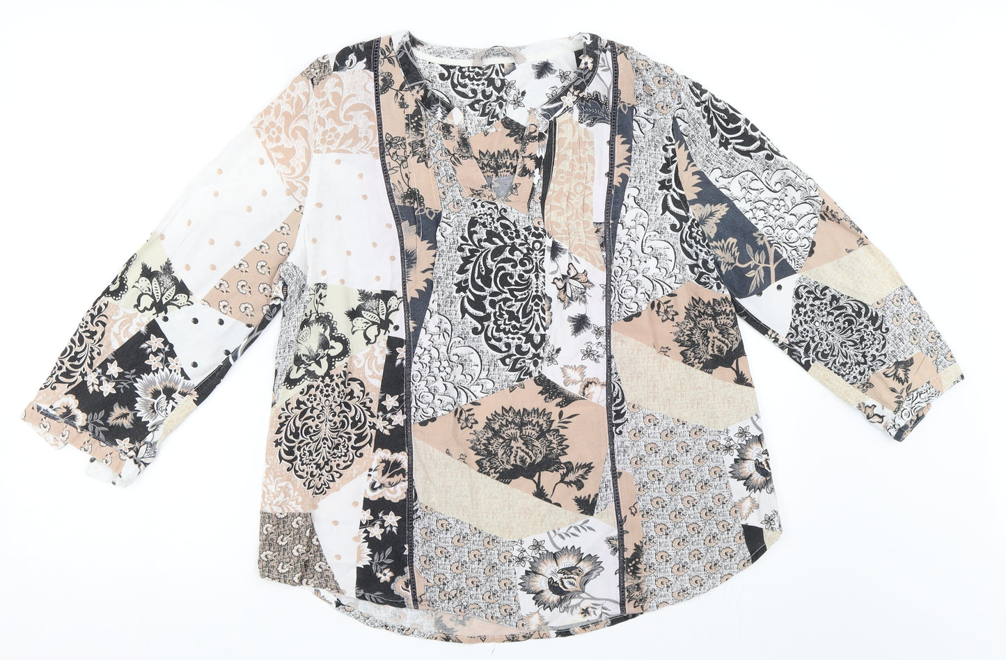 TU Womens Ivory   Basic T-Shirt Size 12