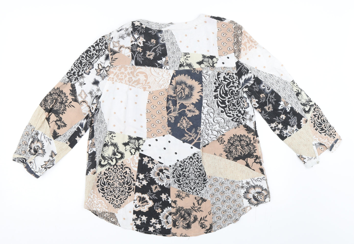 TU Womens Ivory   Basic T-Shirt Size 12