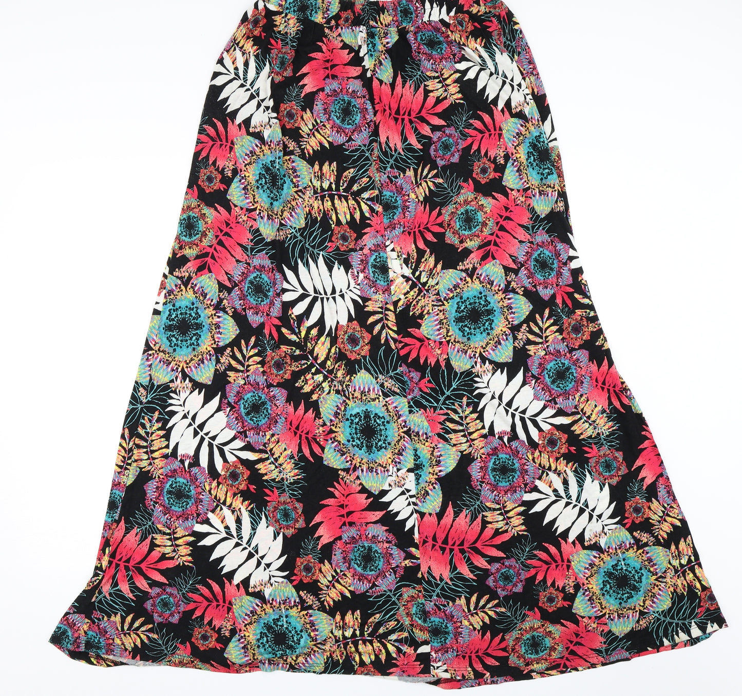 George Womens Black Floral  Maxi Skirt Size 12