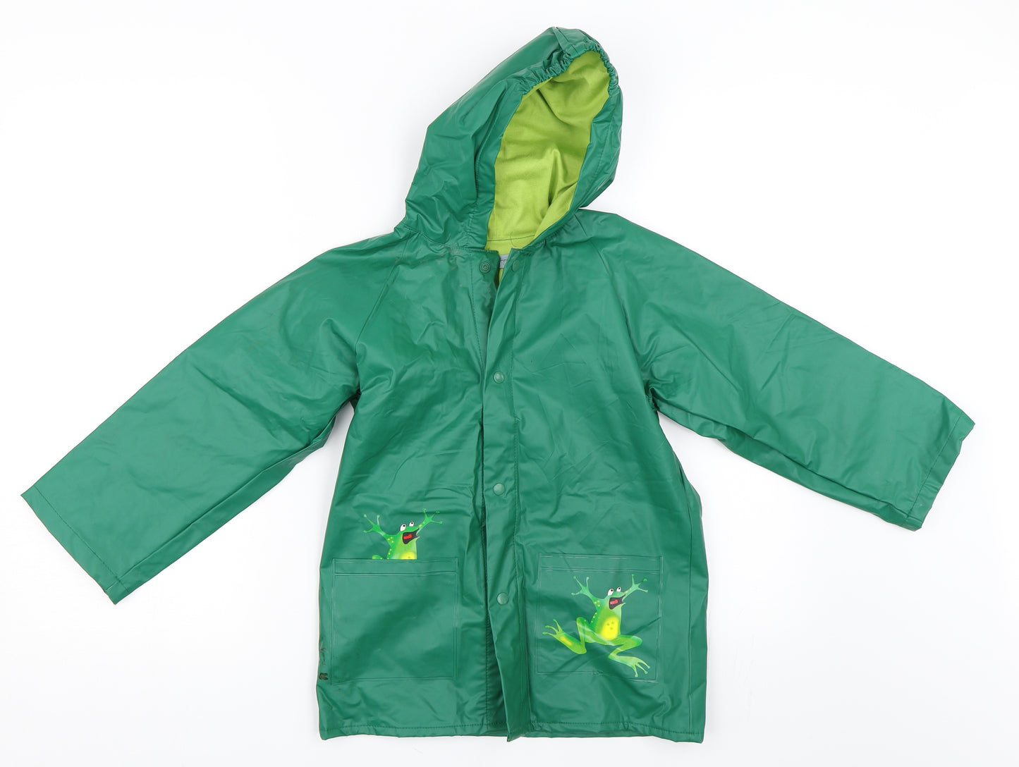Debenhams Boys Green   Rain Coat Coat Size 5-6 Years  - Frog