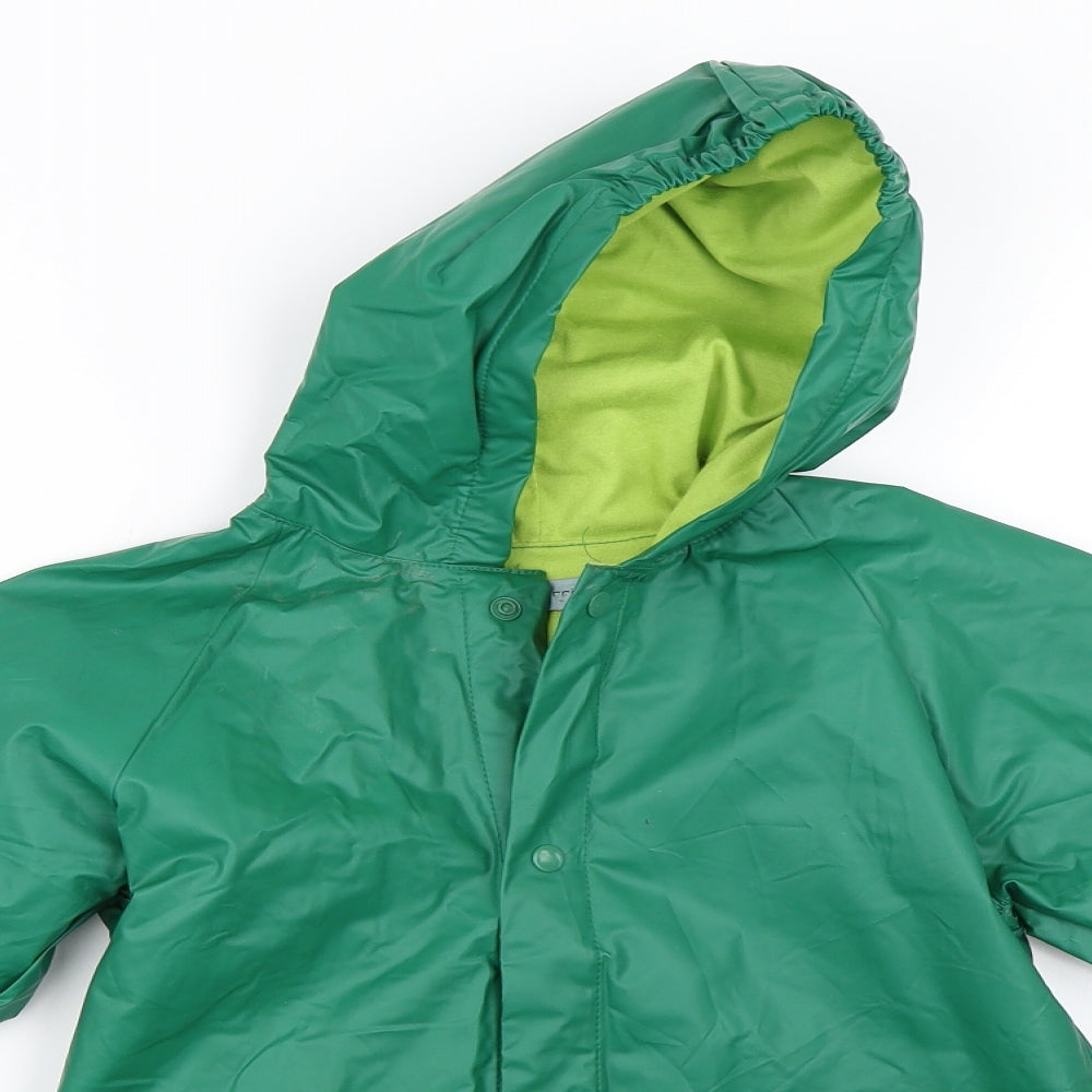 Debenhams Boys Green   Rain Coat Coat Size 5-6 Years  - Frog