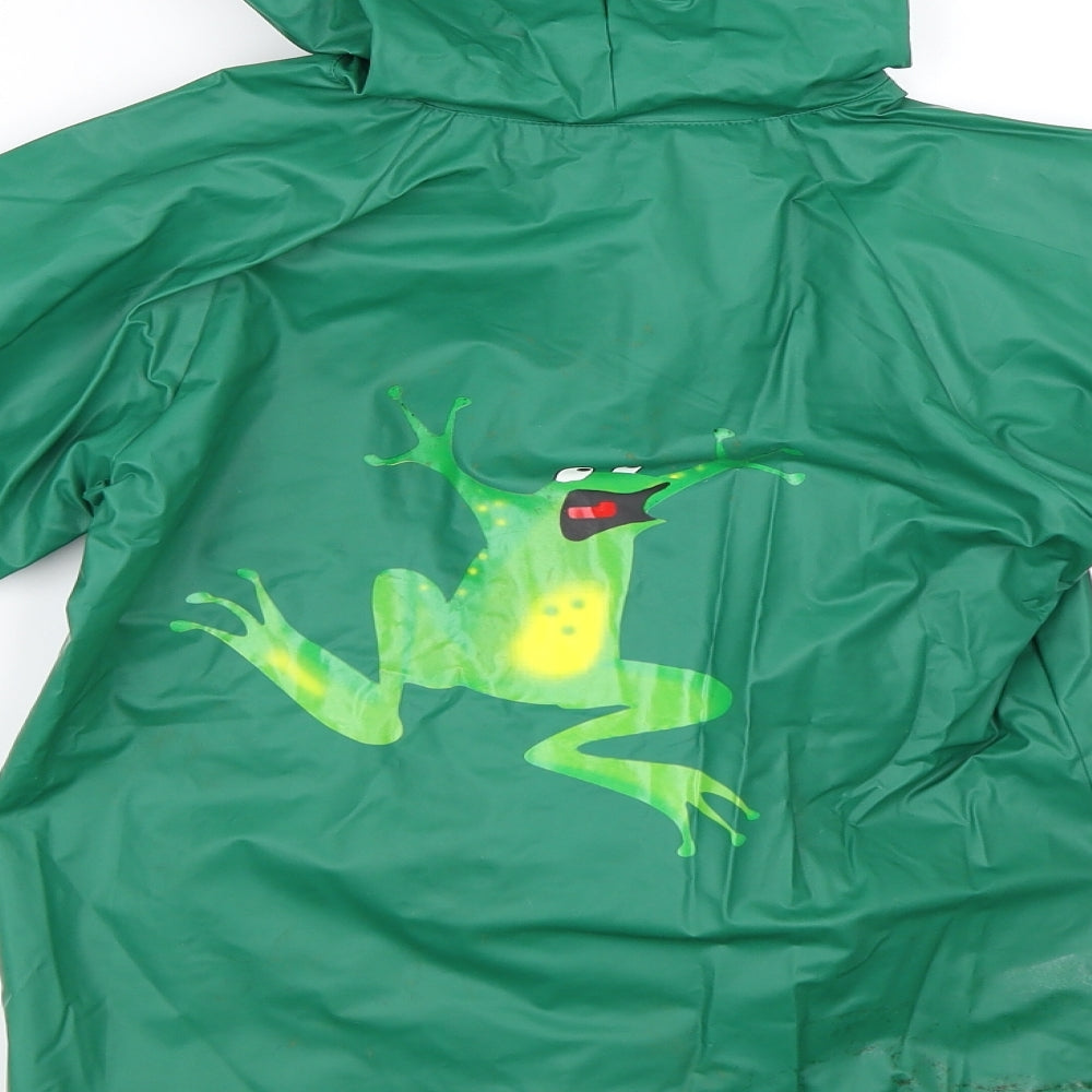Debenhams Boys Green   Rain Coat Coat Size 5-6 Years  - Frog