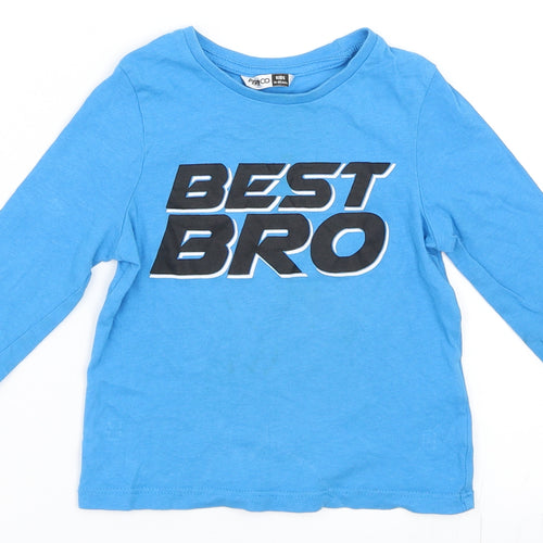 Pep&Co Boys Blue   Basic T-Shirt Size 18-24 Months  - brother