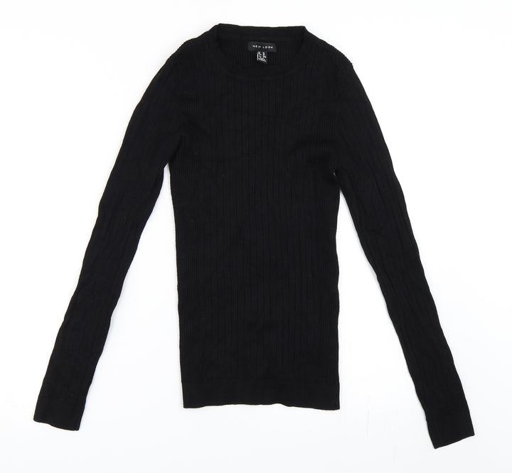 New Look Womens Black Pullover Jumper Size 10
