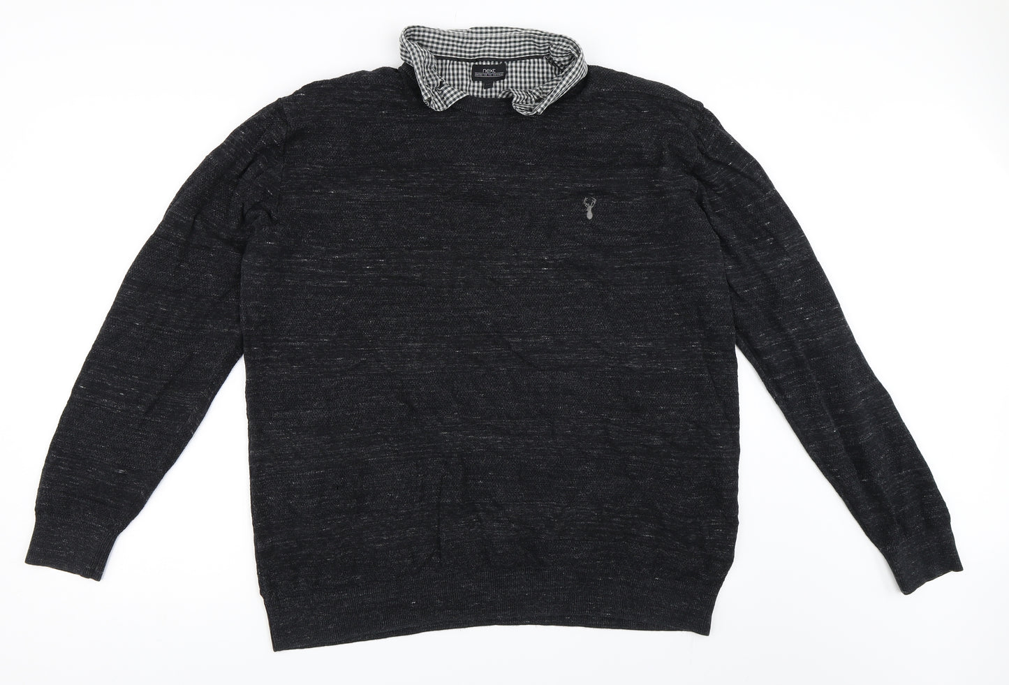 NEXT Mens Black   Pullover Jumper Size 2XL