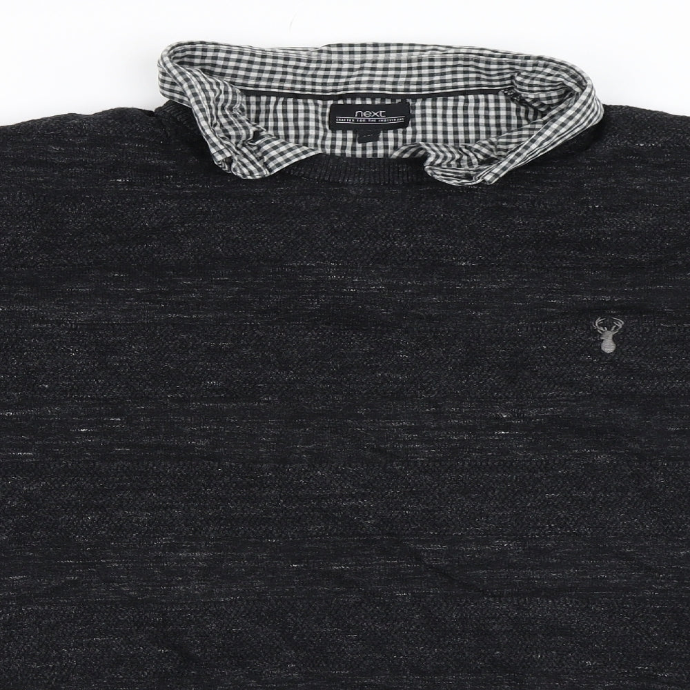 NEXT Mens Black   Pullover Jumper Size 2XL