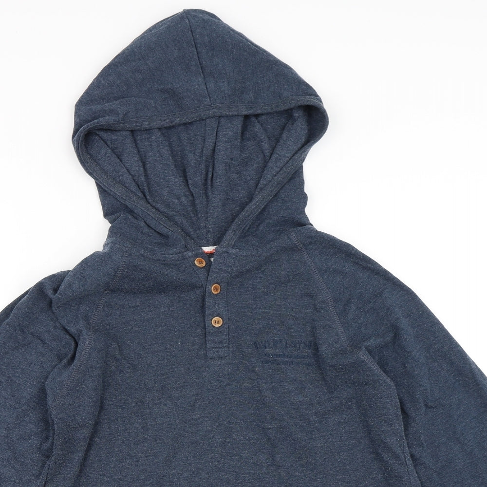 Diverse Mens Blue   Pullover Hoodie Size M