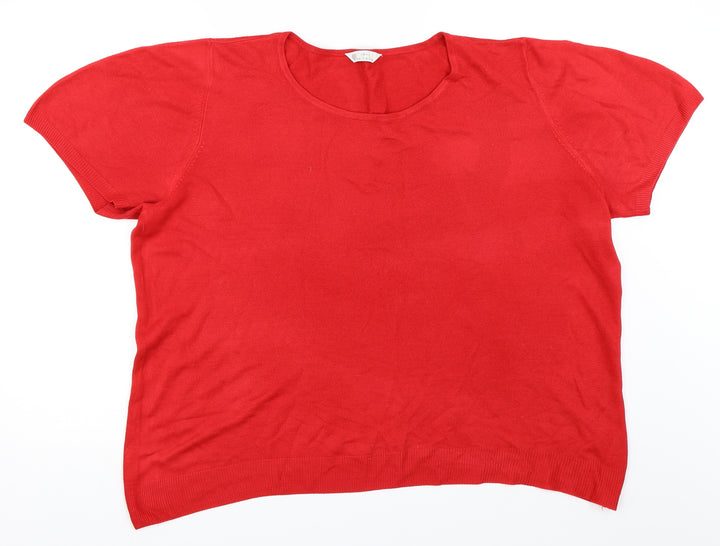 BHS Womens Red   Pullover Jumper Size 20