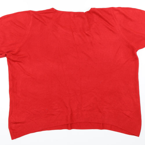 BHS Womens Red   Pullover Jumper Size 20