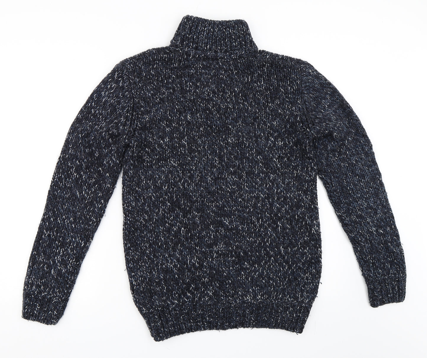 Reversed Mens Blue   Henley Jumper Size S