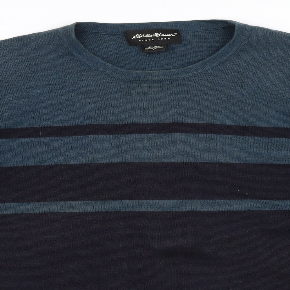 Eddie Bauer Mens Blue   Pullover Jumper Size L
