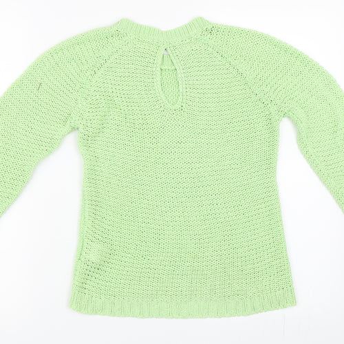 Preworn Girls Green   Pullover Jumper Size 10 Years