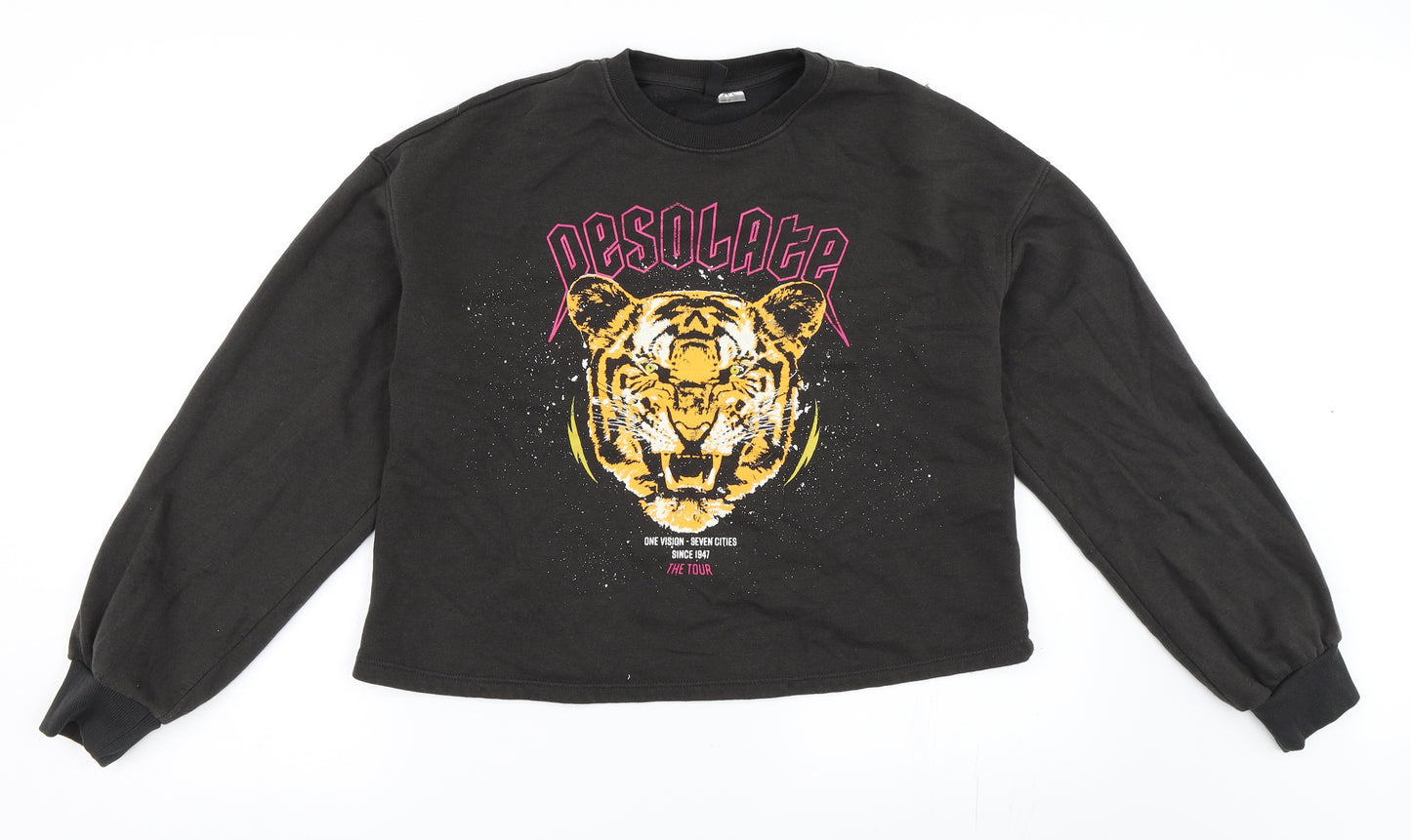 H&M Womens Grey   Pullover Sweatshirt Size S  - tiger