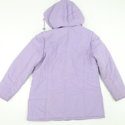 Amber Womens Purple   Parka Coat Size 12