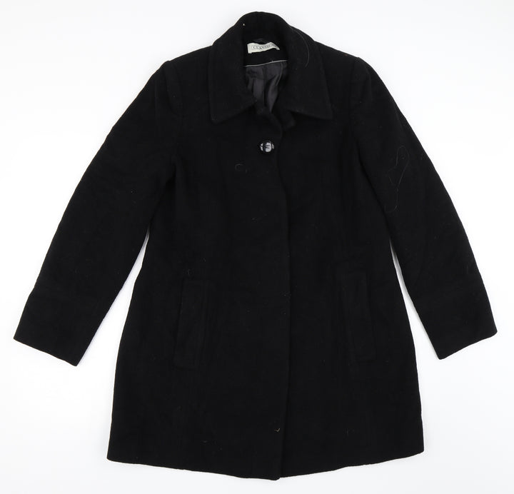 BHS Womens Black   Overcoat Coat Size 14