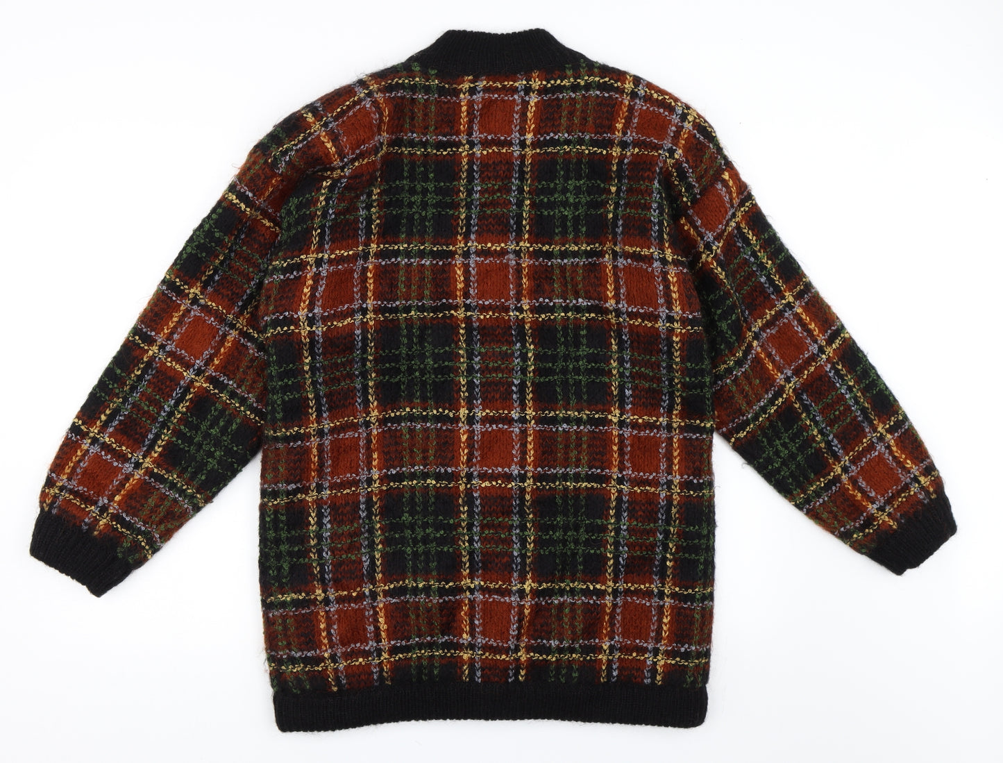 Emerco Womens Black Plaid  Cardigan Jumper Size 12