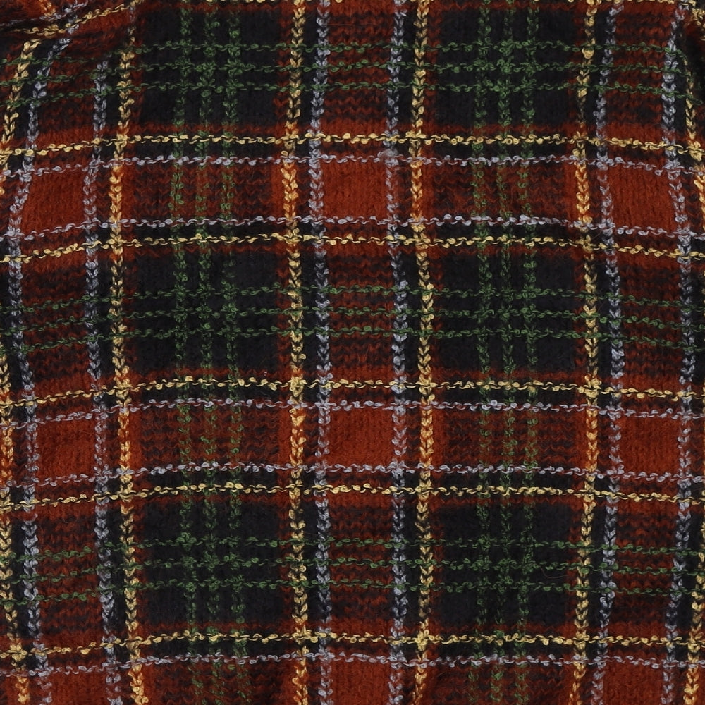 Emerco Womens Black Plaid  Cardigan Jumper Size 12