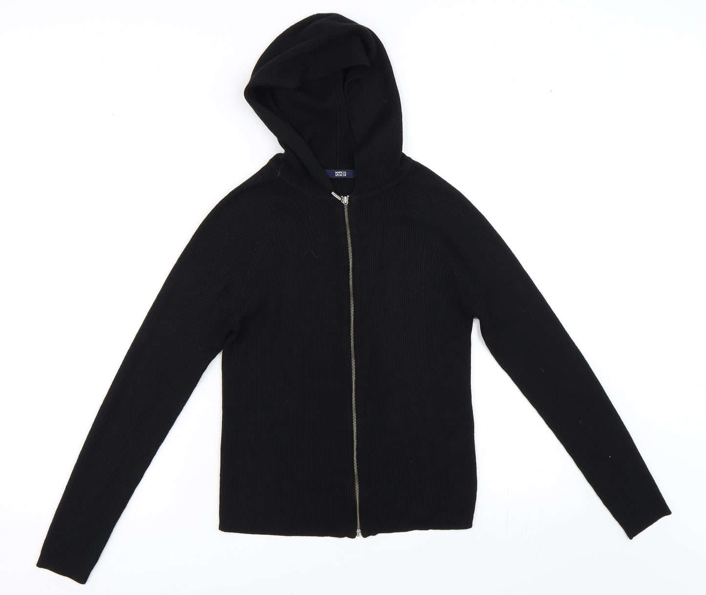 Marks and Spencer Womens Black   Full Zip Hoodie Size 12