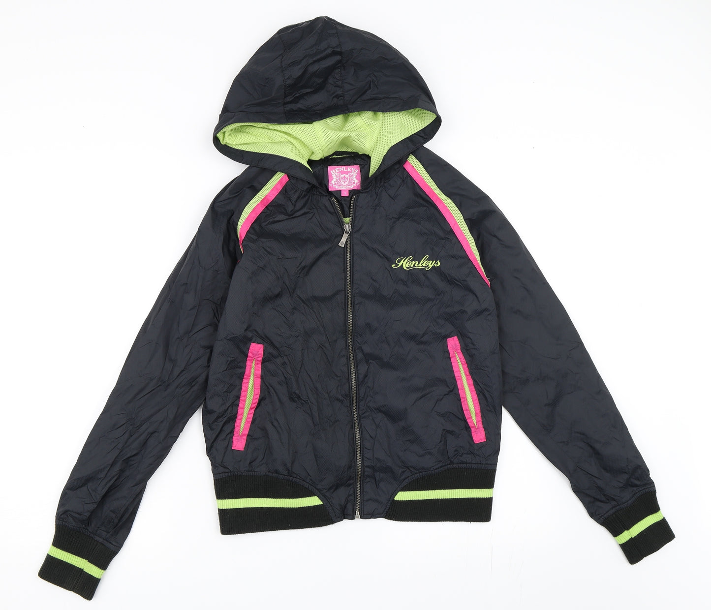 Henleys Womens Black   Windbreaker Coat Size S