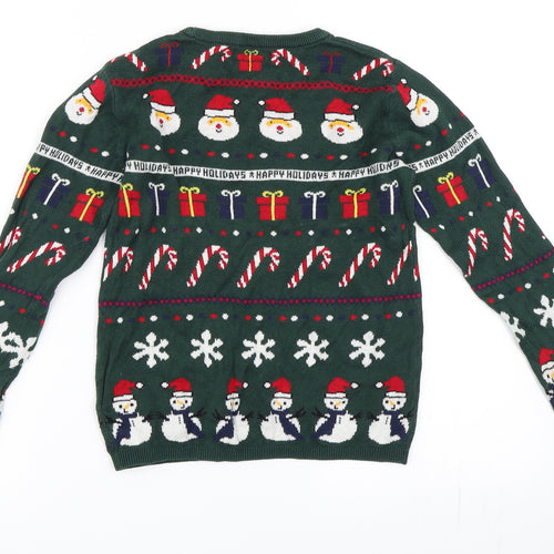 H&M Boys Green   Pullover Jumper Size 7-8 Years  - Christmas jumper