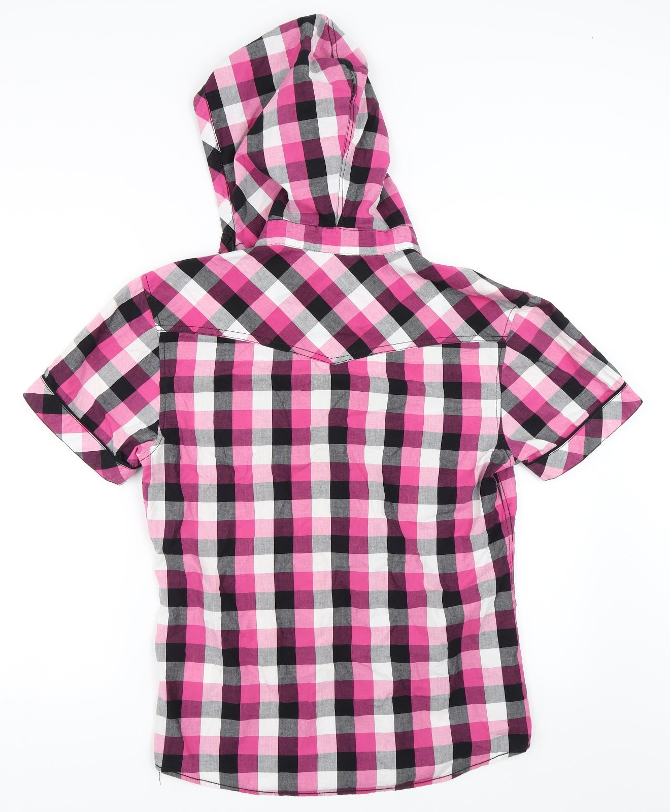 Denim73 Mens Pink Check   Button-Up Size S