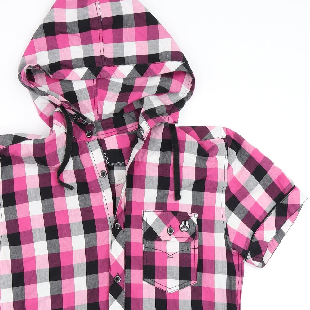 Denim73 Mens Pink Check   Button-Up Size S