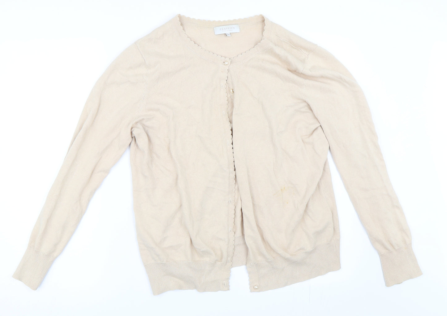 Debenhams Womens Beige   Cardigan Jumper Size 16