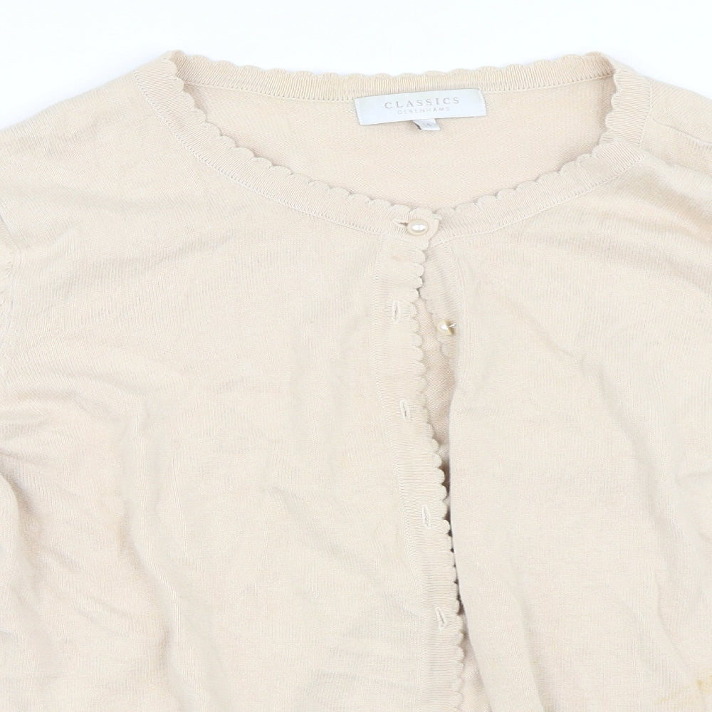 Debenhams Womens Beige   Cardigan Jumper Size 16