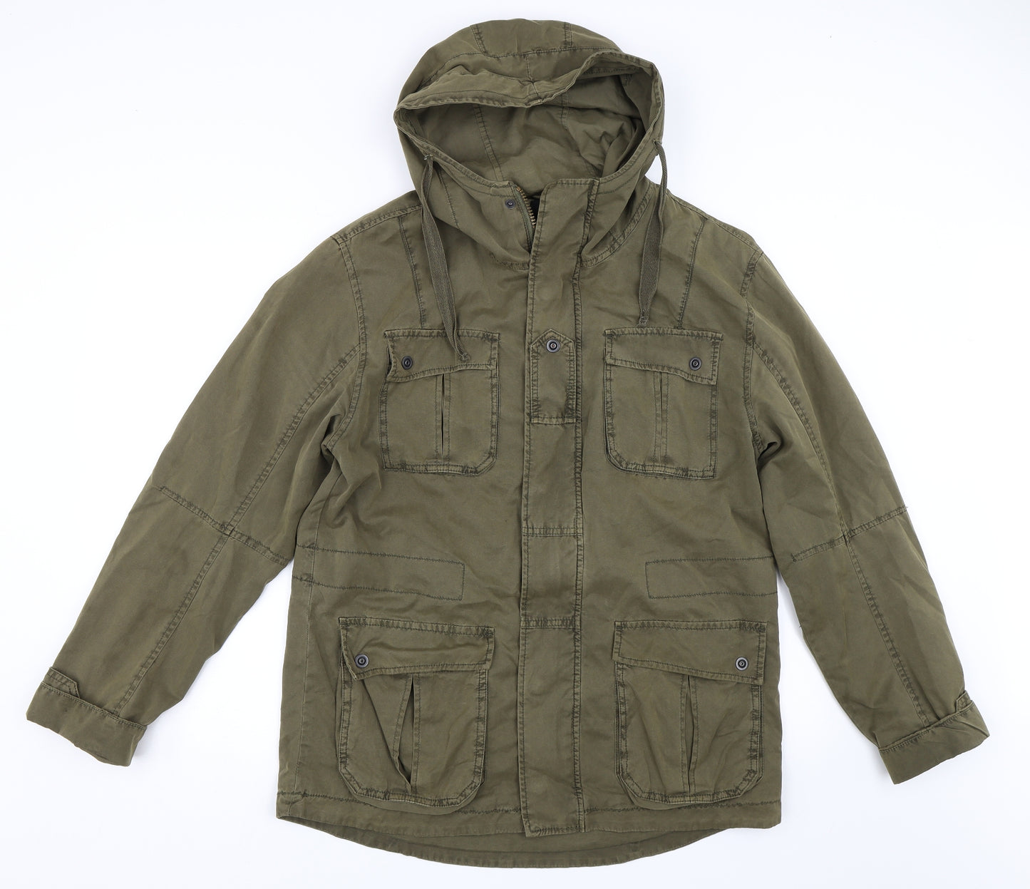 NEXT Mens Green   Parka Coat Size M