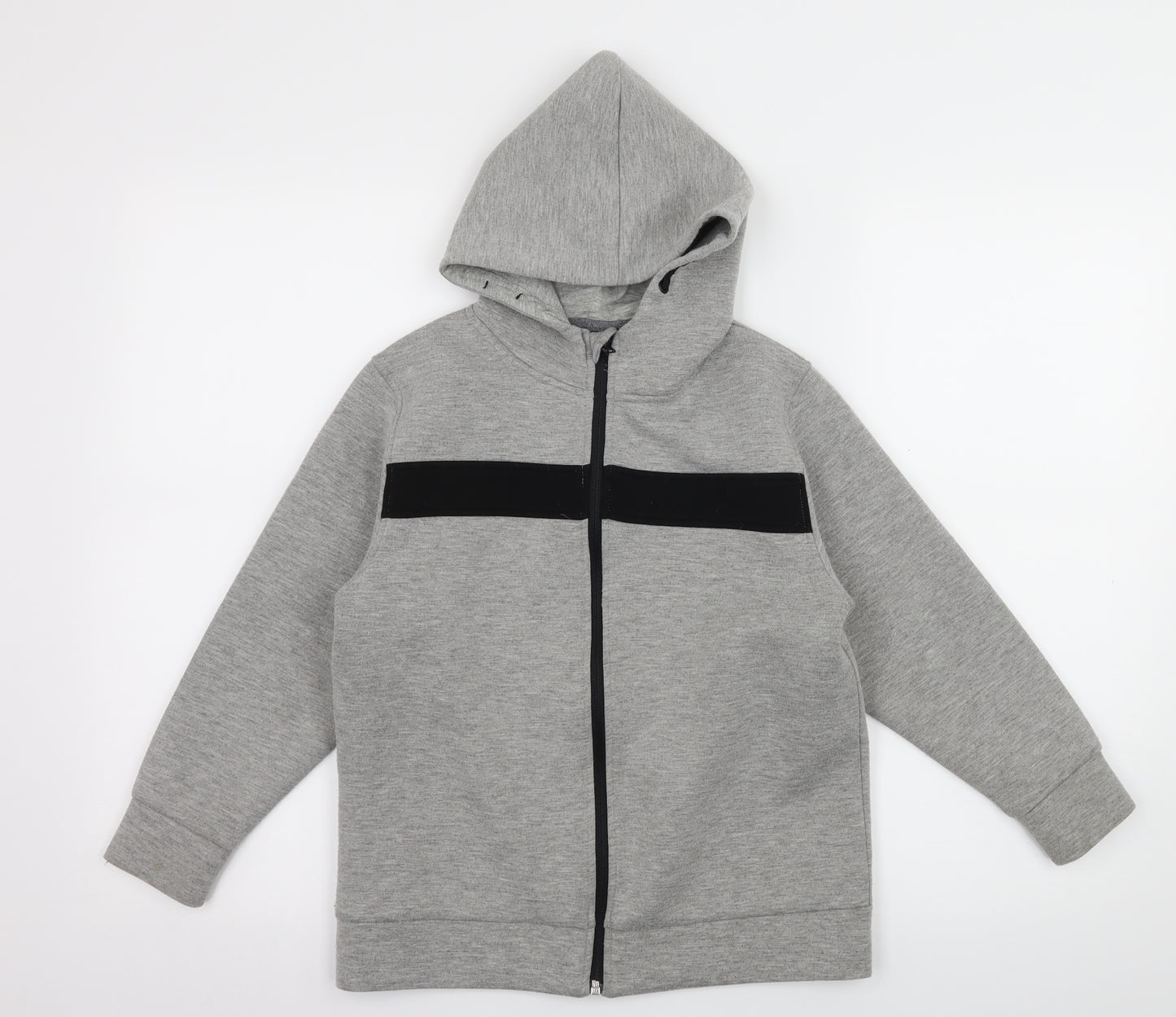 NEXT Boys Grey  Jersey Full Zip Hoodie Size 8 Years