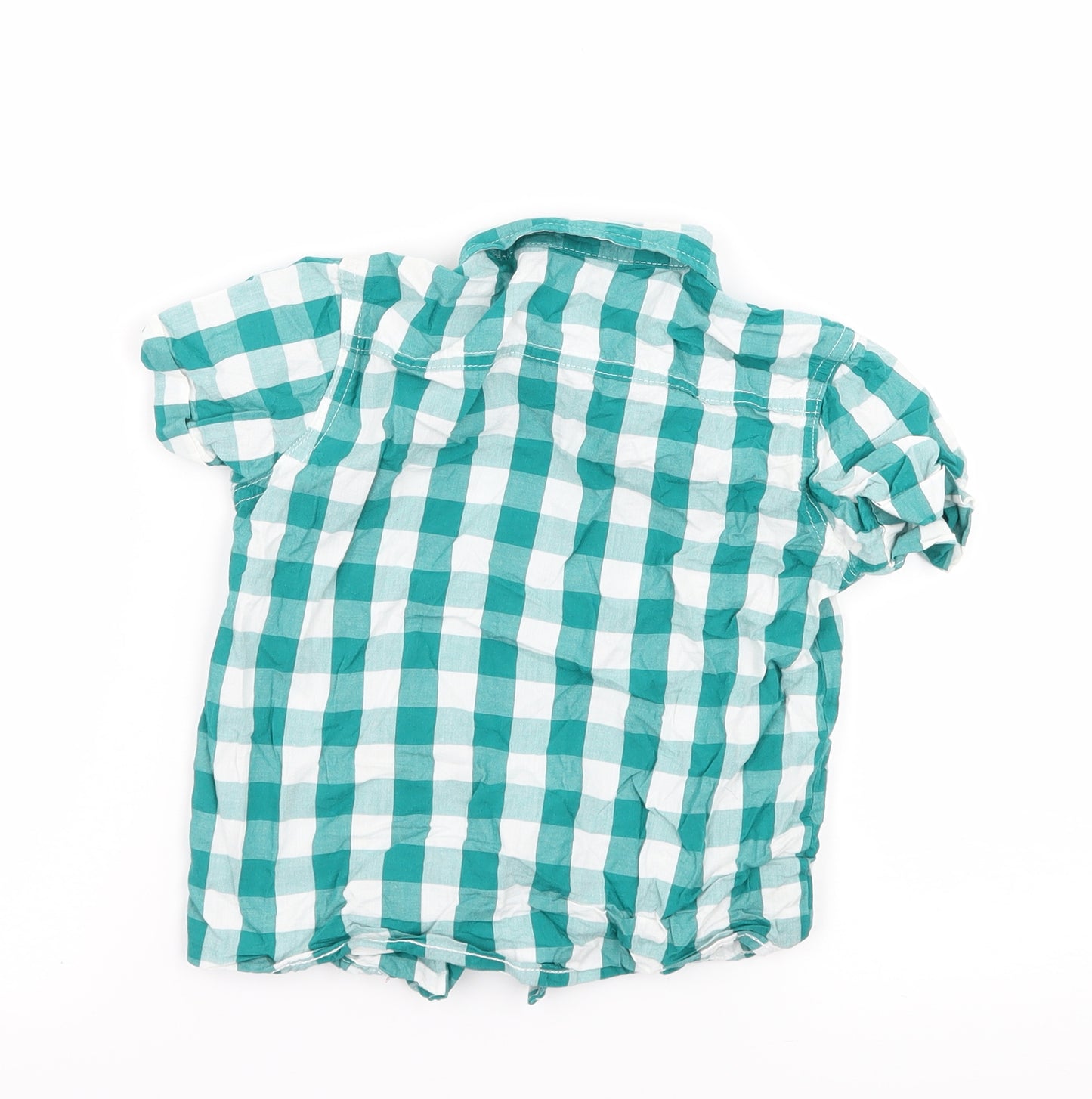 George Boys Green Check  Basic Button-Up Size 2-3 Years