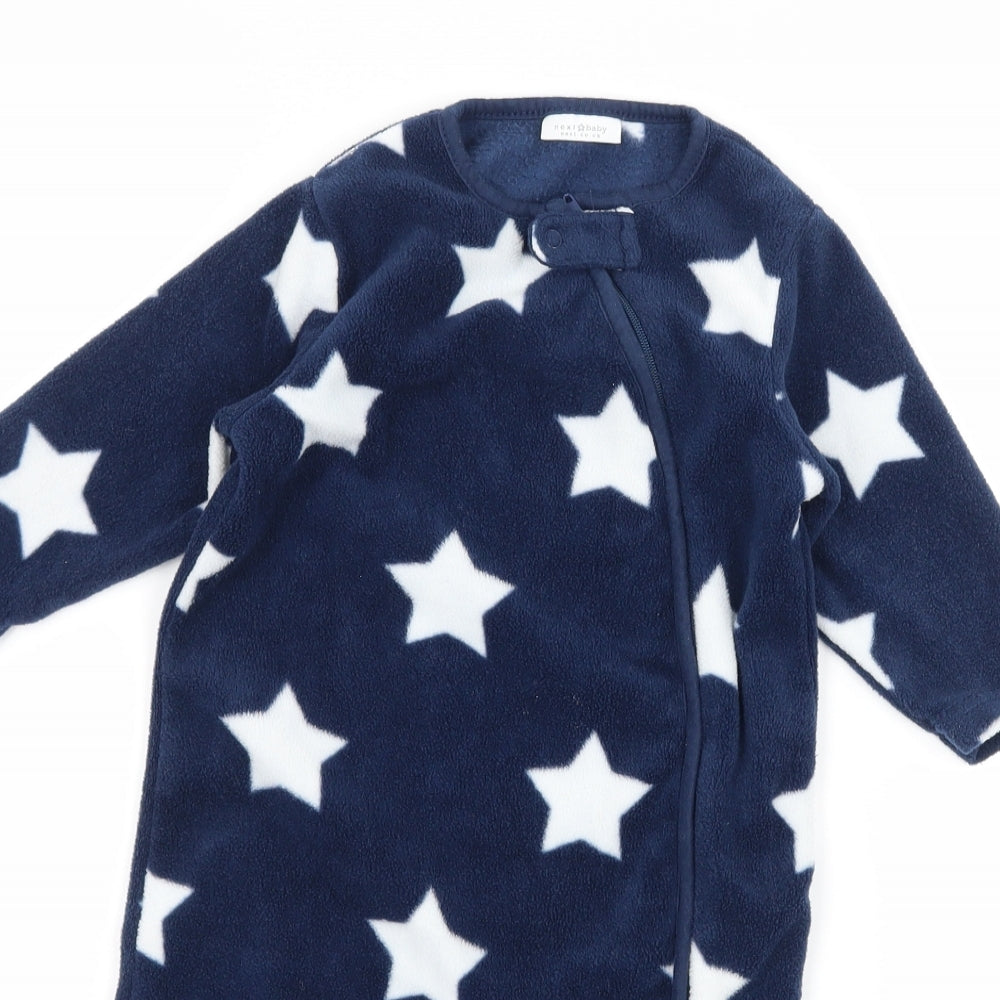NEXT Boys Blue Geometric Fleece Cami One Piece Size 6-9 Months