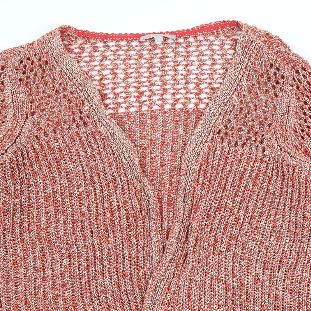 Per Una Womens Red  Knit Cardigan Jumper Size 16