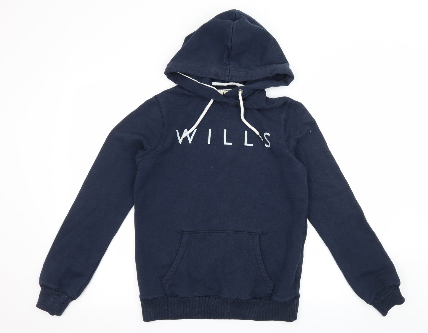 Jack Wills Womens Blue  Jersey Pullover Hoodie Size 8