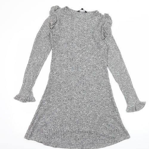New Look Womens Grey  Jersey T-Shirt Dress  Size 10