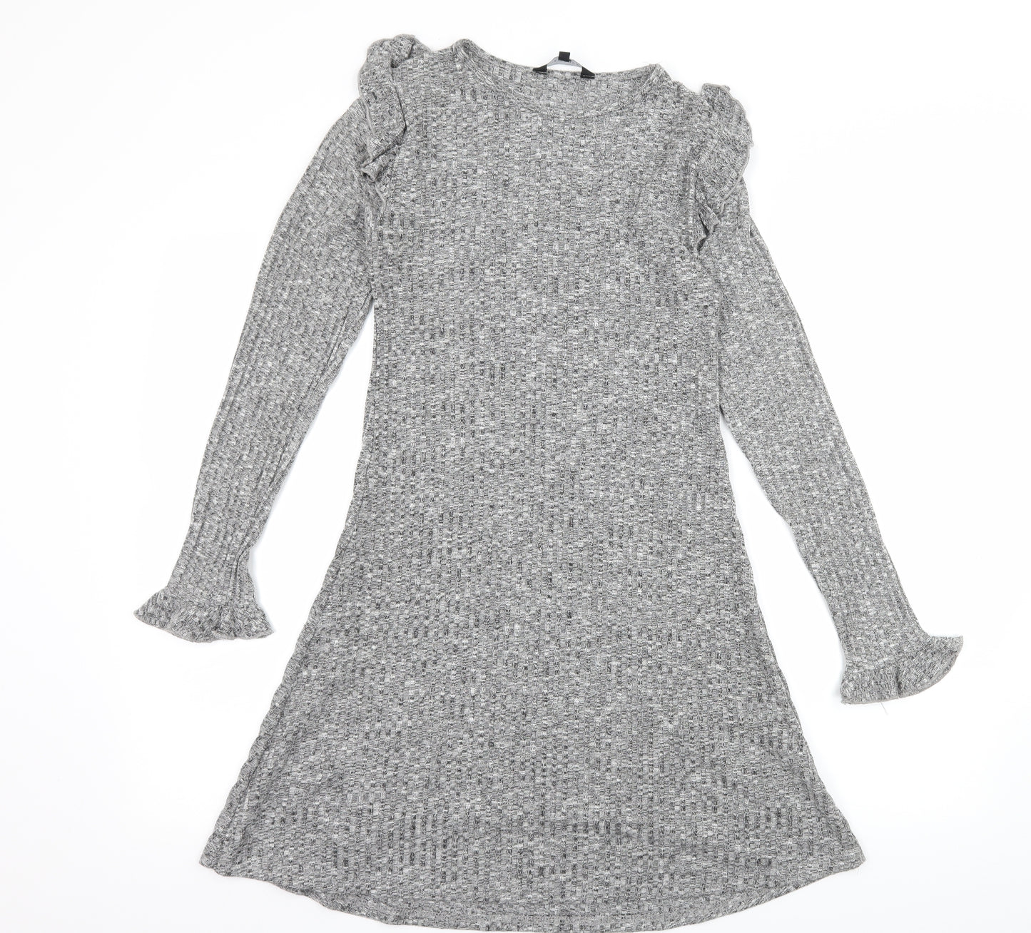 New Look Womens Grey  Jersey T-Shirt Dress  Size 10
