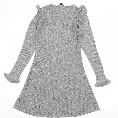 New Look Womens Grey  Jersey T-Shirt Dress  Size 10