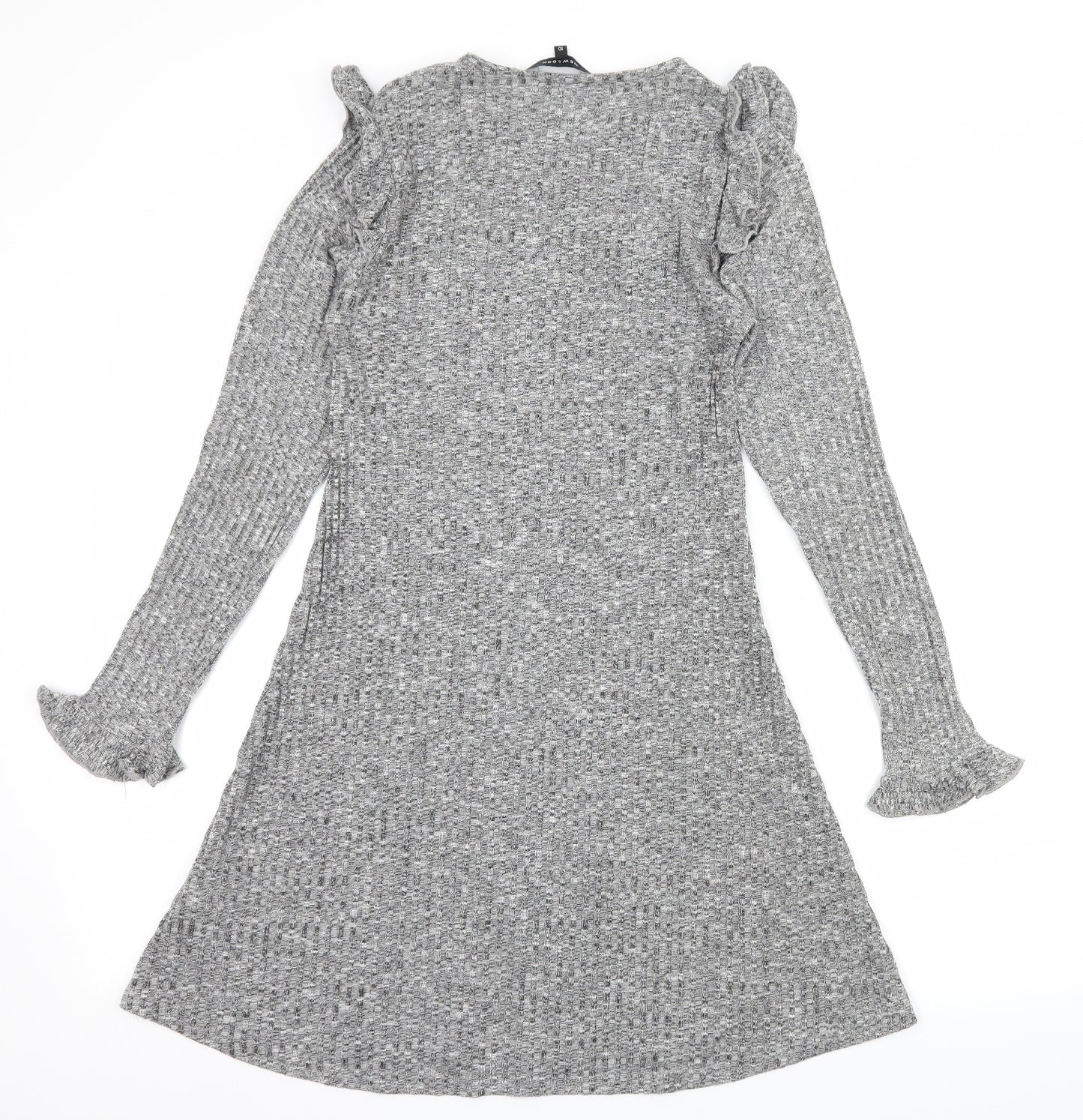 New Look Womens Grey  Jersey T-Shirt Dress  Size 10