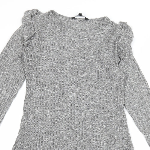 New Look Womens Grey  Jersey T-Shirt Dress  Size 10