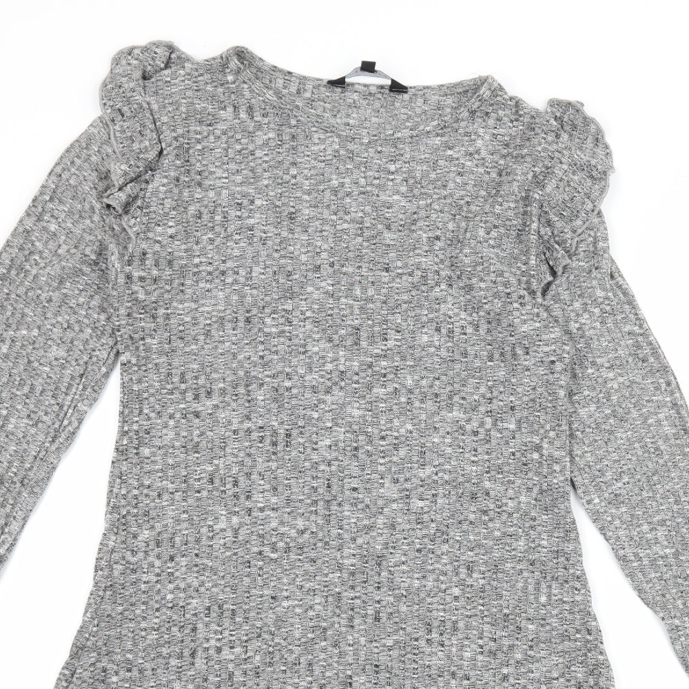 New Look Womens Grey  Jersey T-Shirt Dress  Size 10