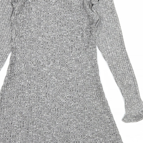 New Look Womens Grey  Jersey T-Shirt Dress  Size 10