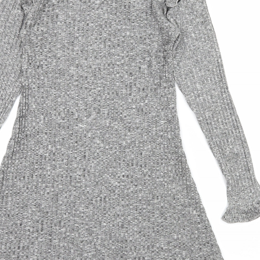 New Look Womens Grey  Jersey T-Shirt Dress  Size 10