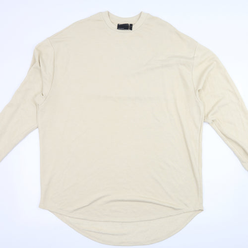 ASOS Womens Ivory  Jersey Pullover Sweatshirt Size M