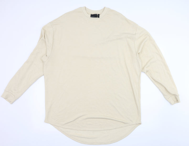 ASOS Womens Ivory  Jersey Pullover Sweatshirt Size M