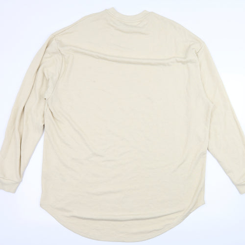 ASOS Womens Ivory  Jersey Pullover Sweatshirt Size M