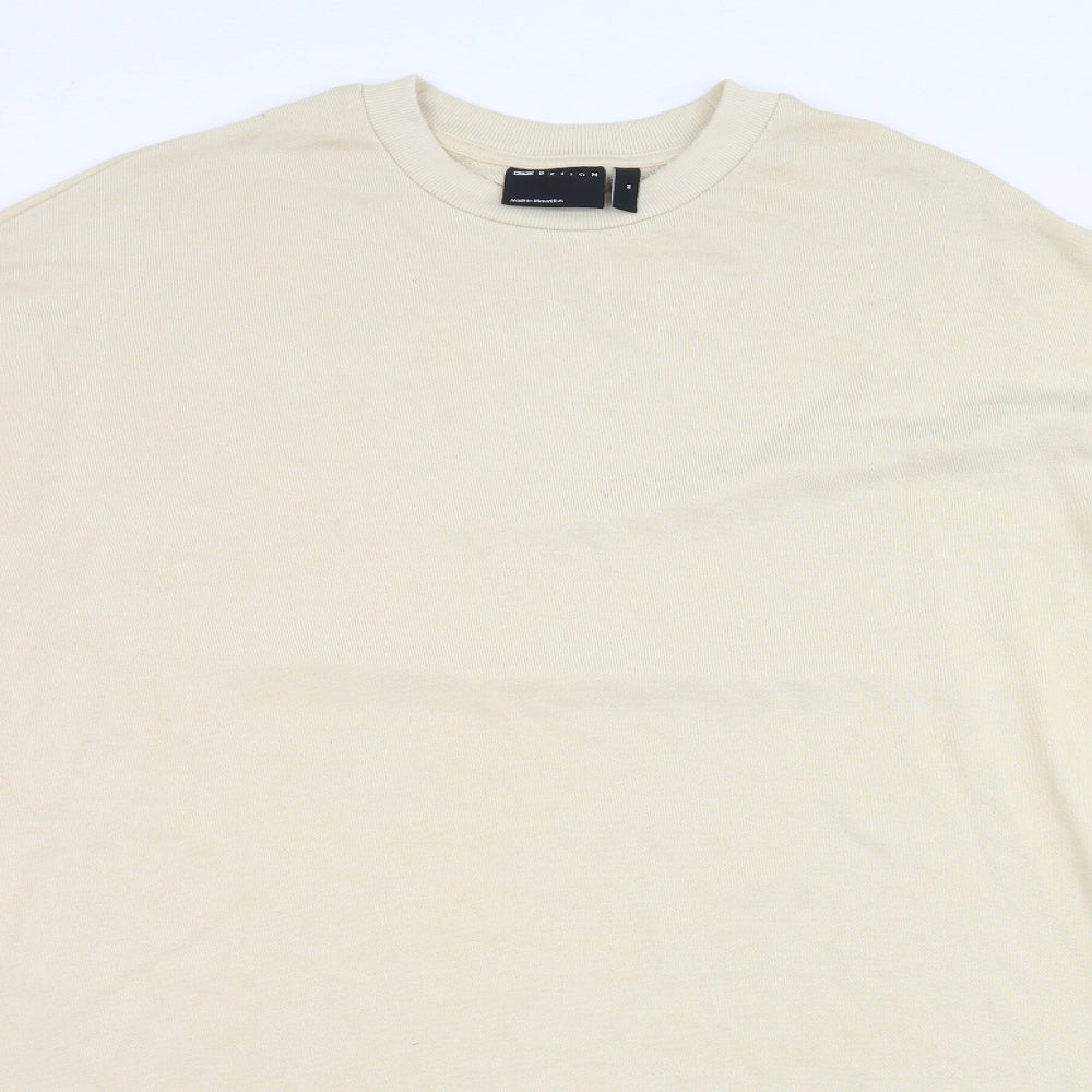 ASOS Womens Ivory  Jersey Pullover Sweatshirt Size M