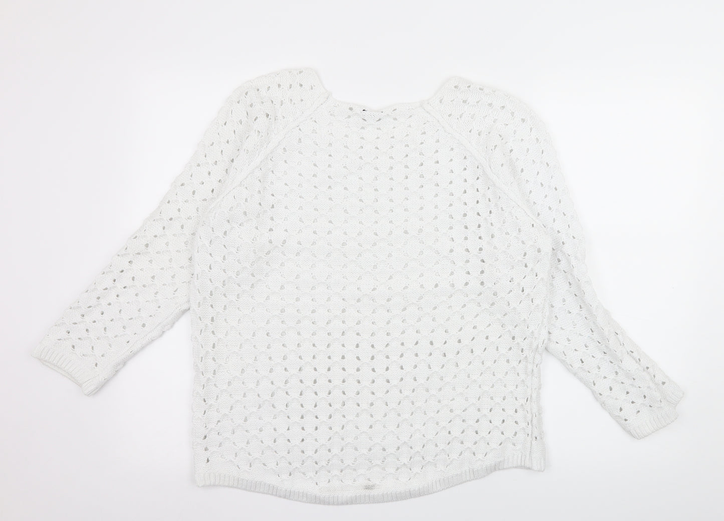 George Womens White  Knit Pullover Jumper Size 18